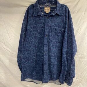 Woolrich Navy Geometric Shirt 2XL
